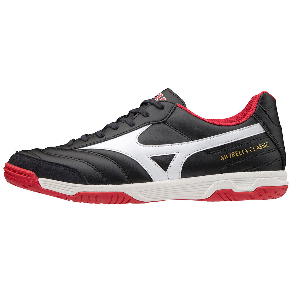 Scarpe Calcio Mizuno Morelia Sala Classic IN Uomo - Nere/Bianche/Rosse - 59123-FIXJ